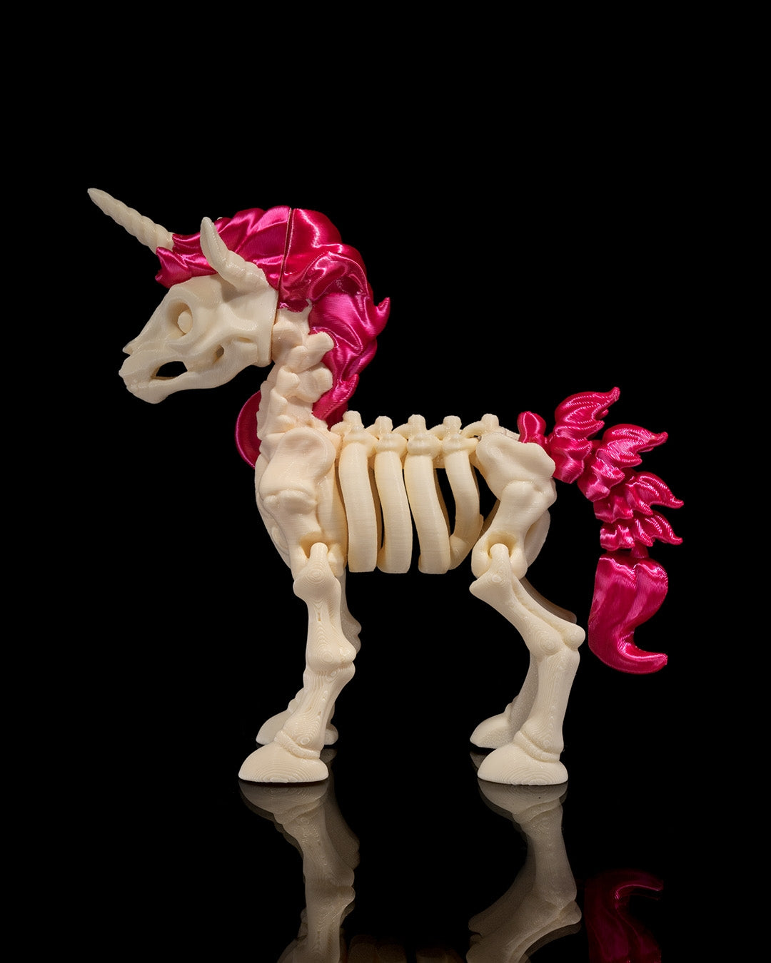 3D printed skeleton unicorn