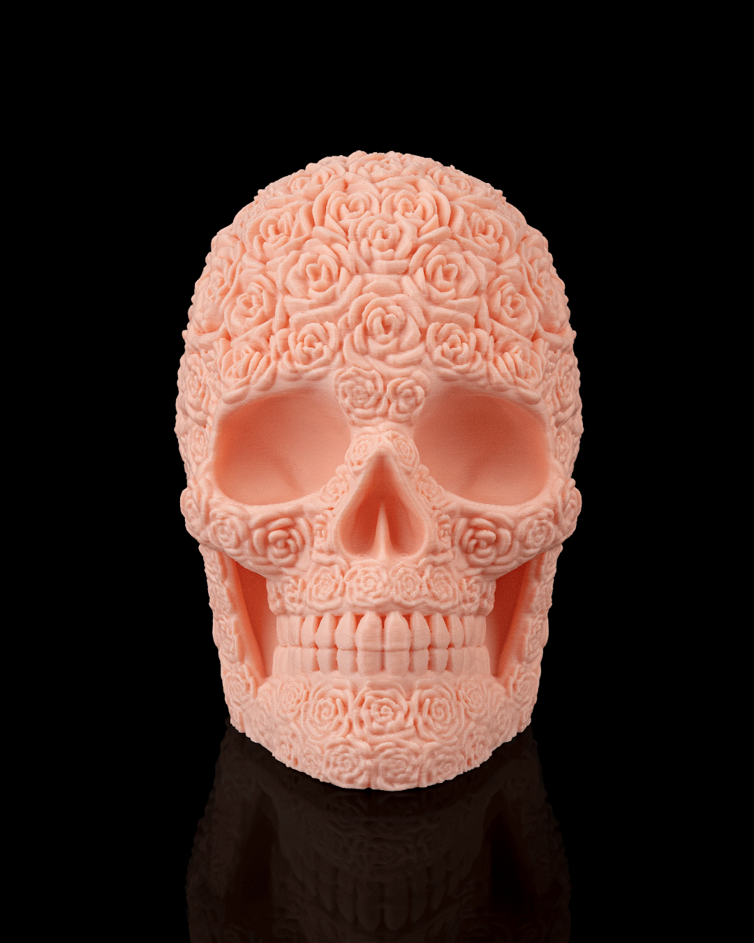 flowers skull