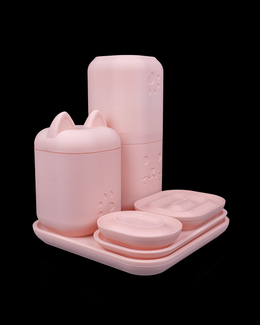 pink cat restroom organizer