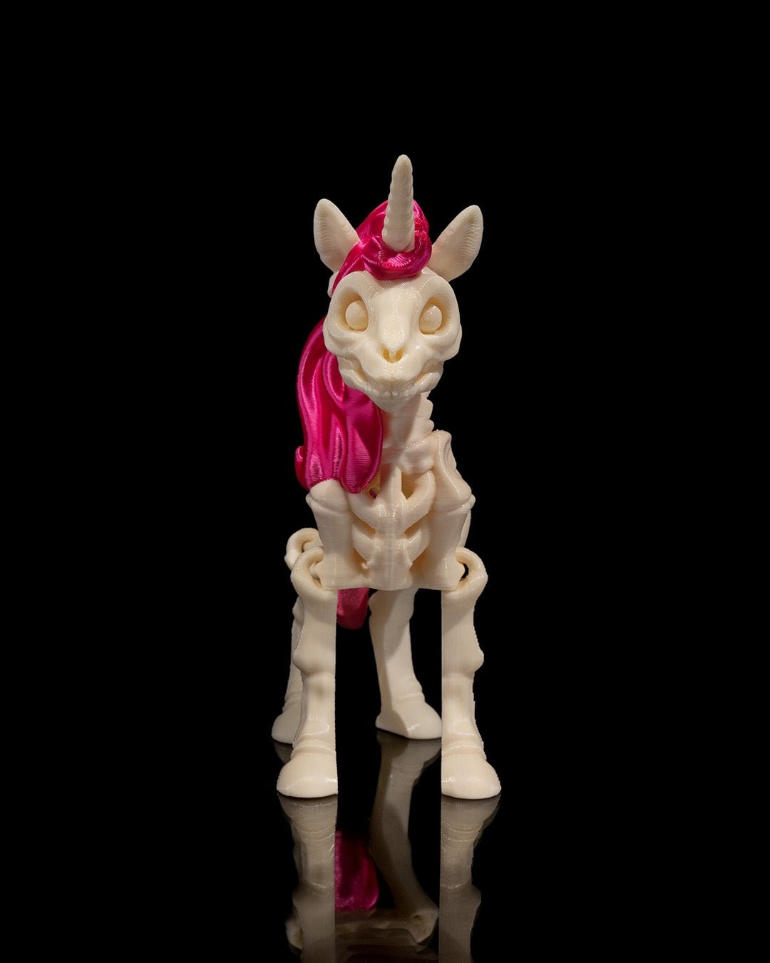 3D printed skeleton unicorn
