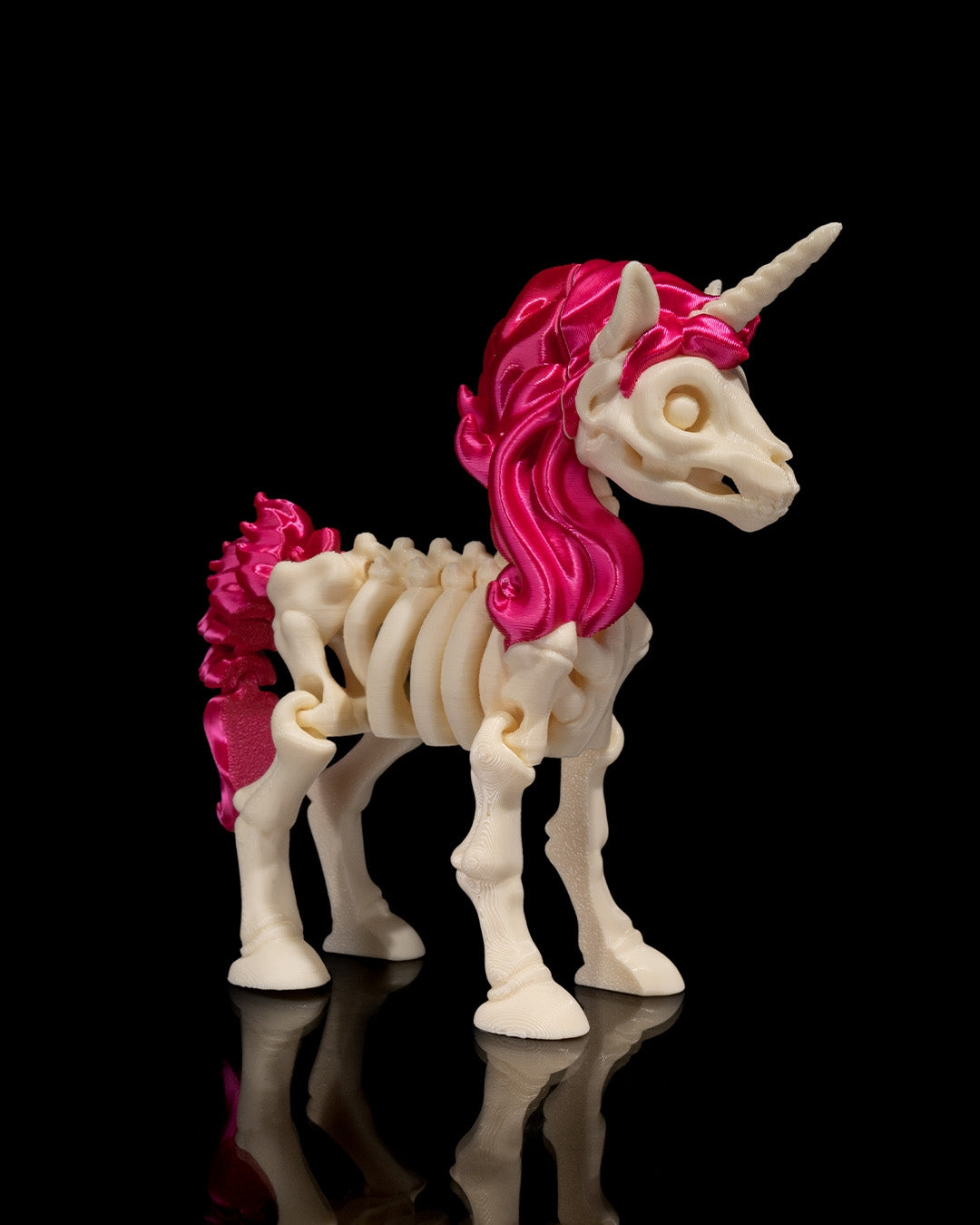 3D printed skeleton unicorn