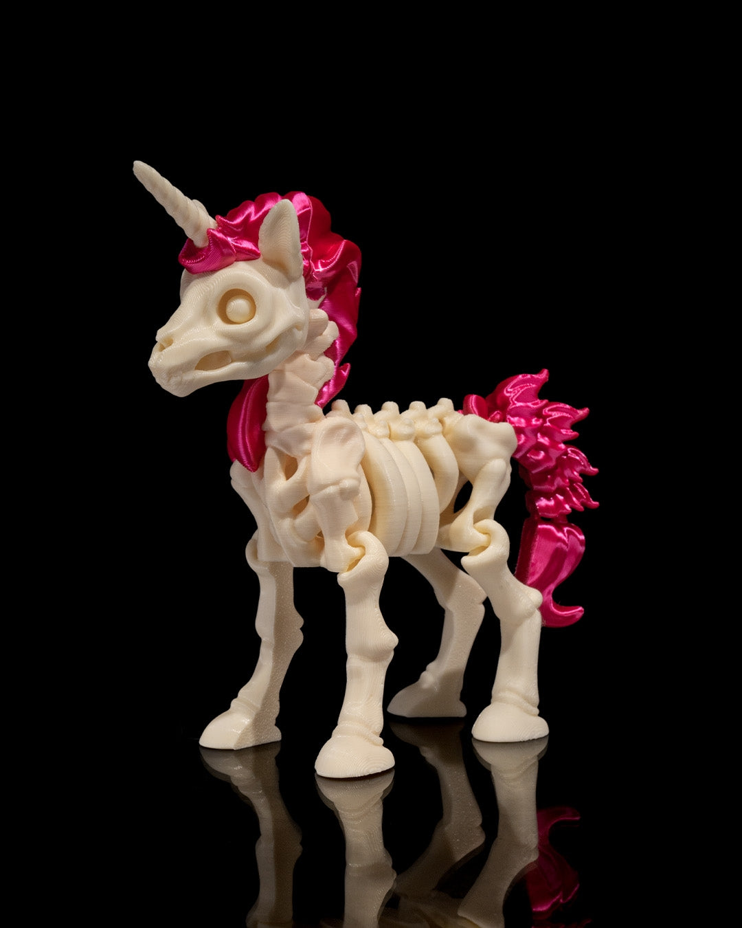 3D printed skeleton unicorn