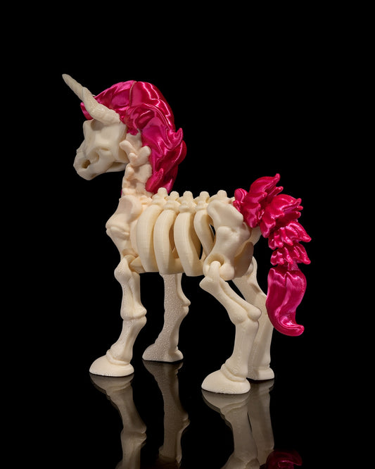 3D printed skeleton unicorn
