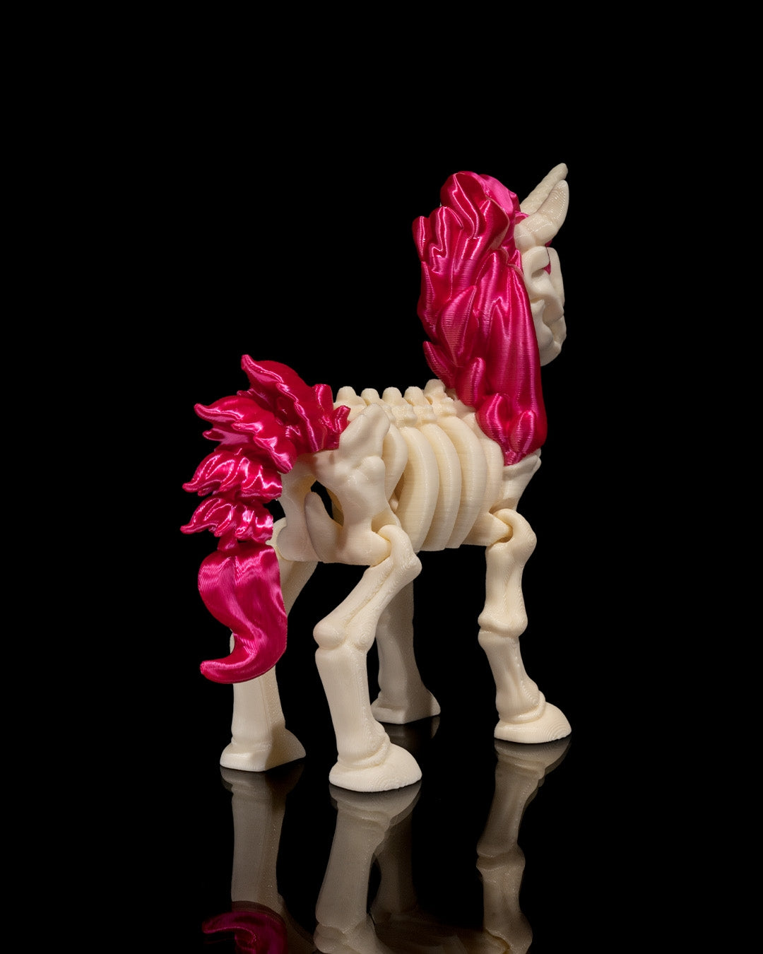3D printed skeleton unicorn