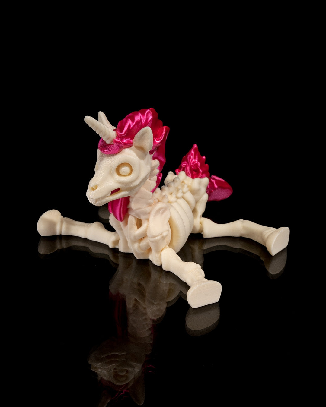 3D printed skeleton unicorn