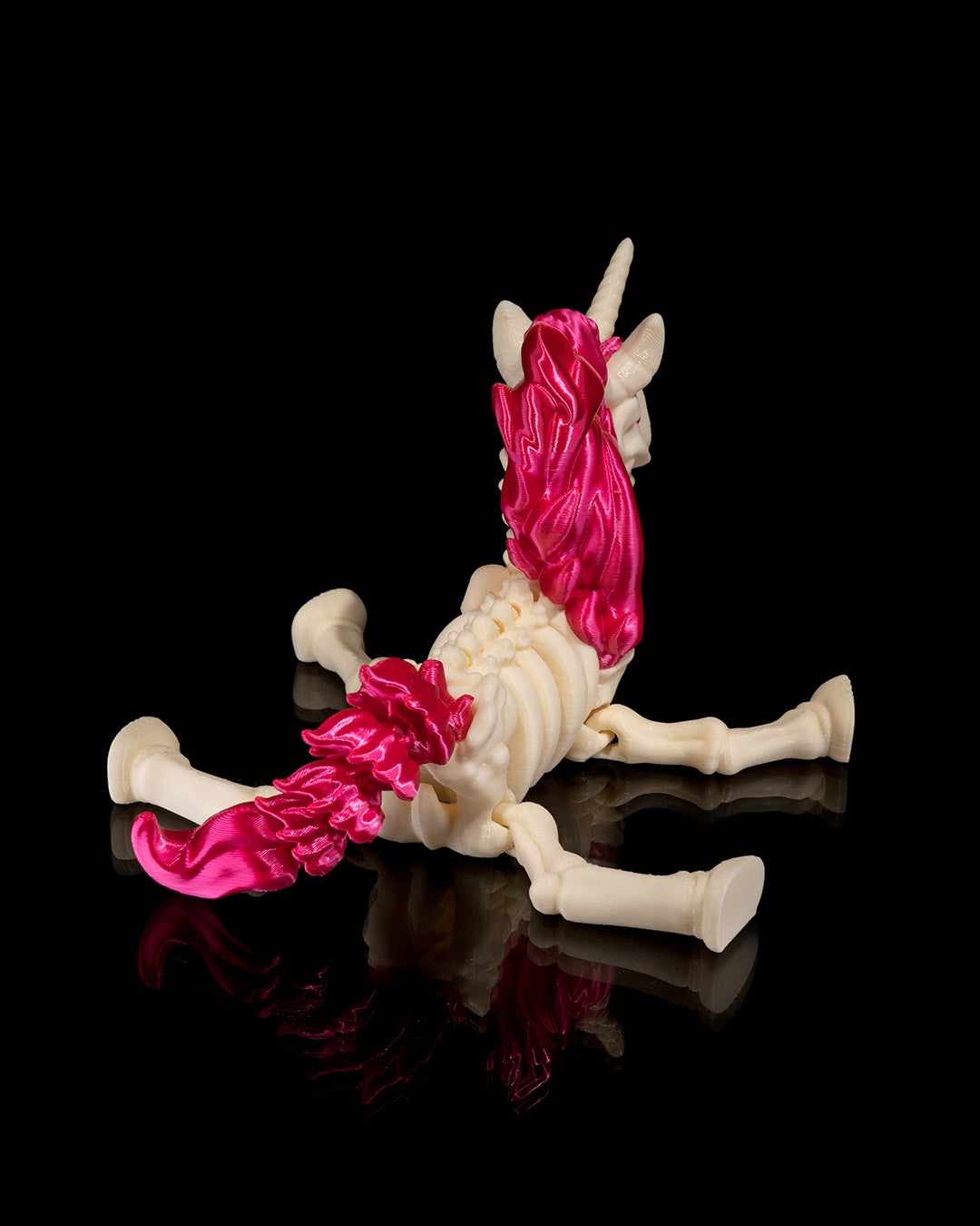 3D printed skeleton unicorn